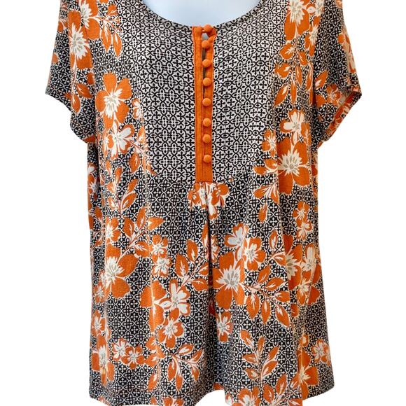 Boho Bib Front Tunic Top Fall Colors size 14/16 - Picture 1 of 7